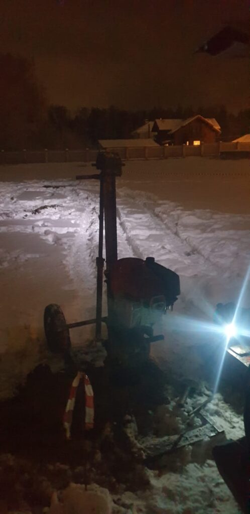 Изыскания под коттедж в деревне Кстинино Пушкинского района Московской Области. Январь 2021 года.